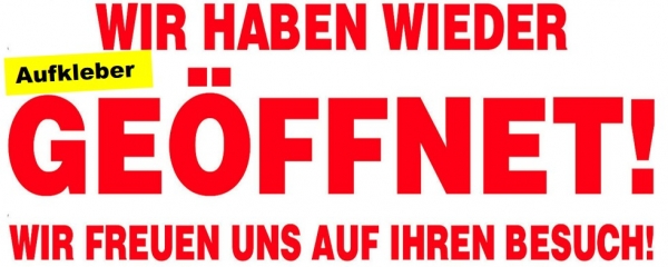 Wieder ge&ouml;ffnet - Serie!
